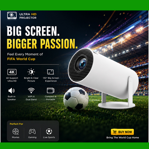 Magcubic Hy300 Smart Mini Projector - Supported, Wifi 6, Android OS - Image 2